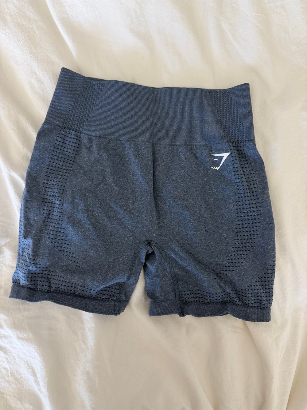 Gymshark Vital Seamless Blue Marl Shorts Size
